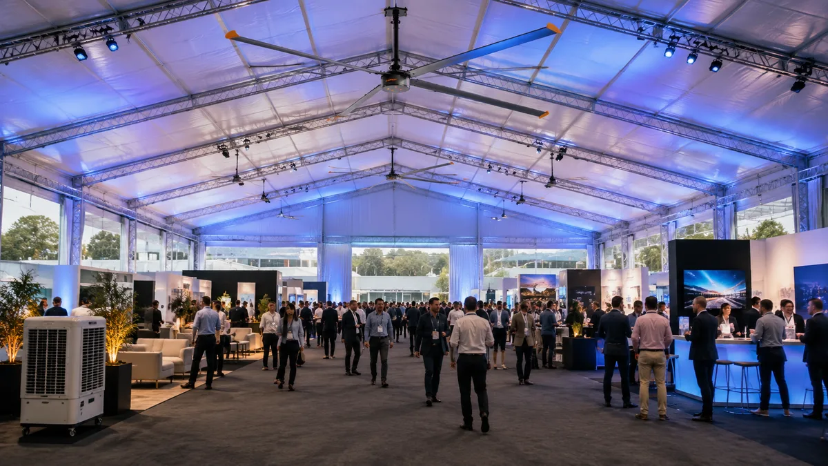 Exhibition & Event Spaces cooling and ventilation application